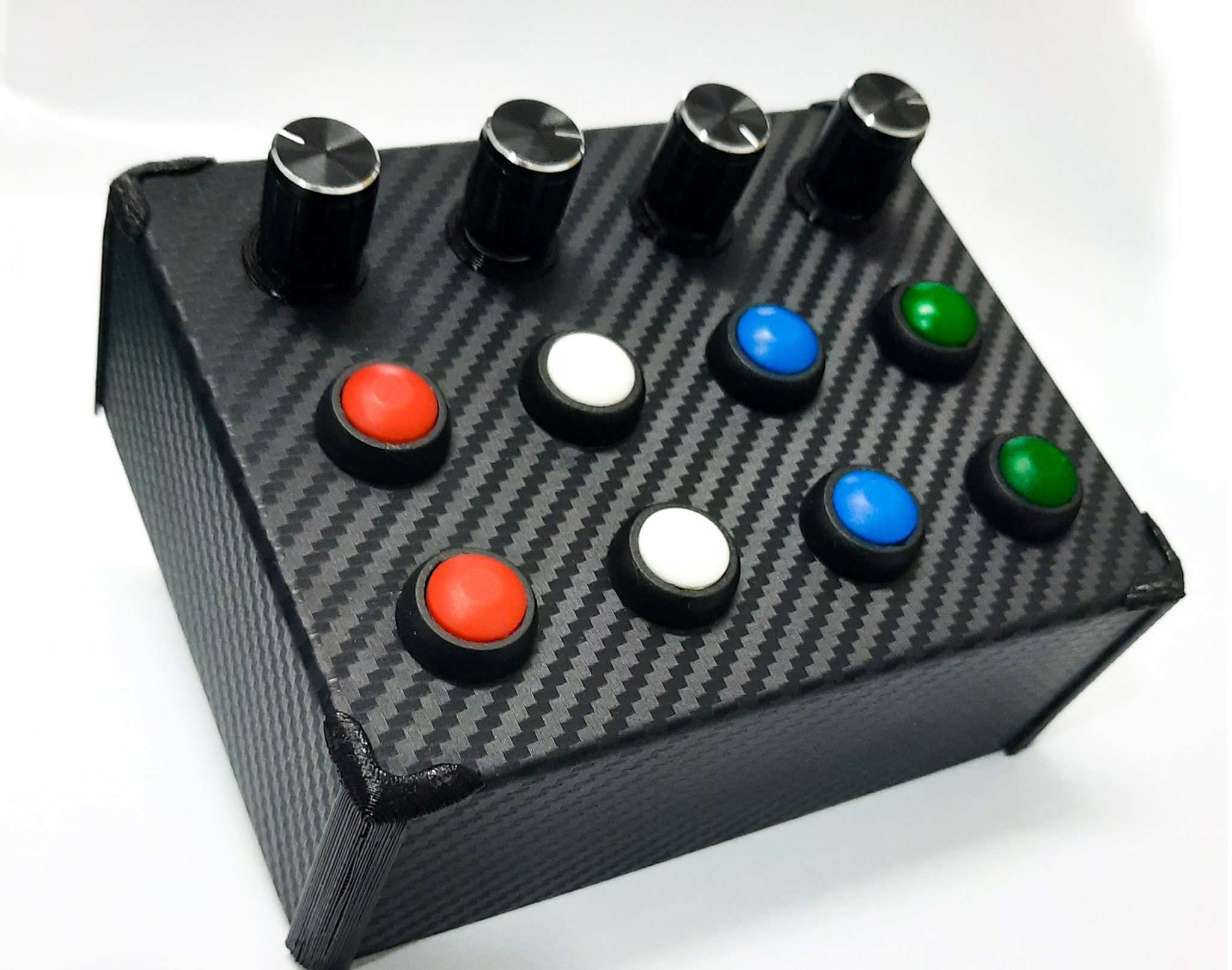 Button Box 12 Buttons 4 Rotary Knobs 20 Commands USB Plug and Play PC ...