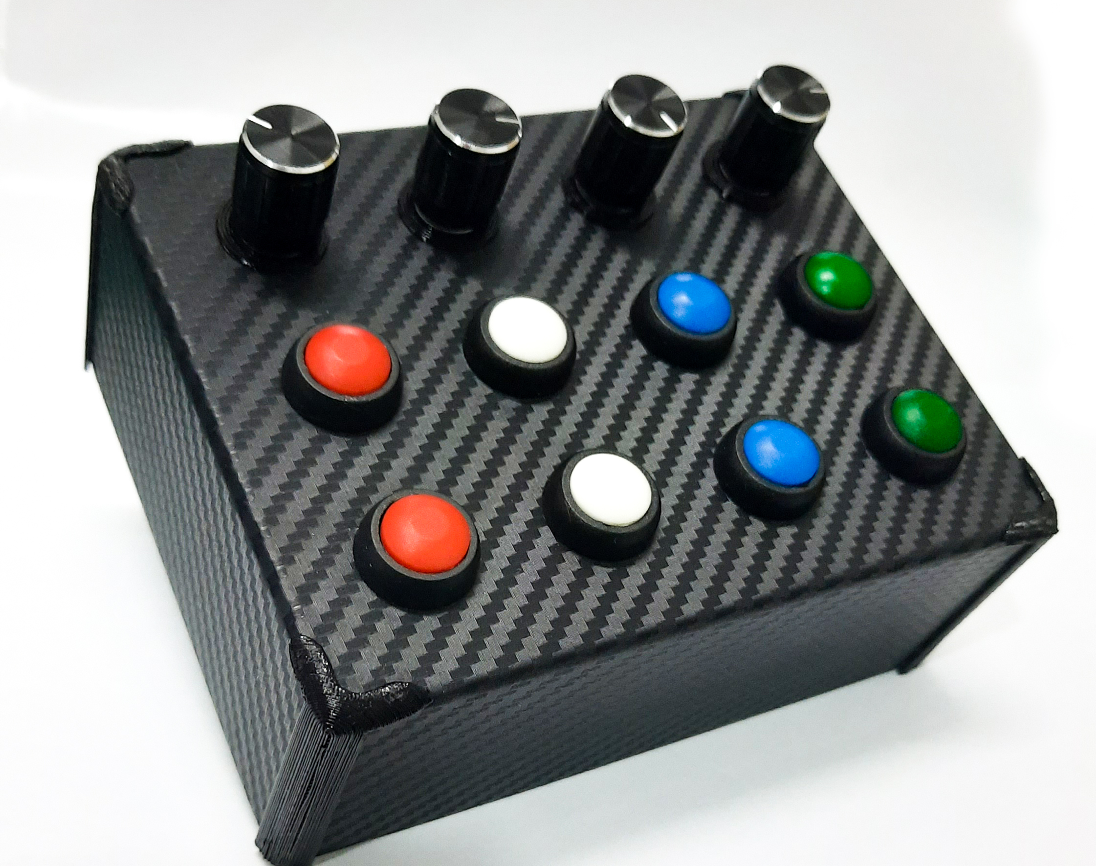Button Box 12 Buttons 4 Rotary Knobs 20 Commands USB Plug and Play PC ...