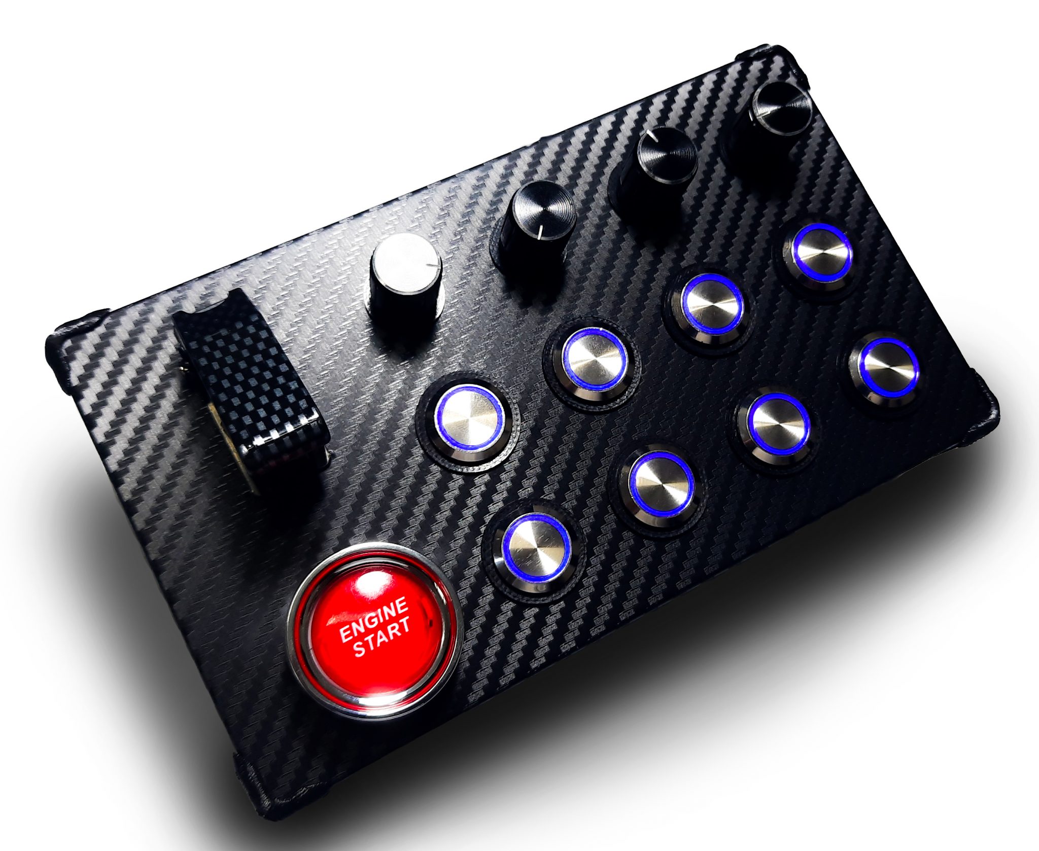 Button Box Sim Racing Luminous Metal Push Buttons PC USB Plug & Play ...